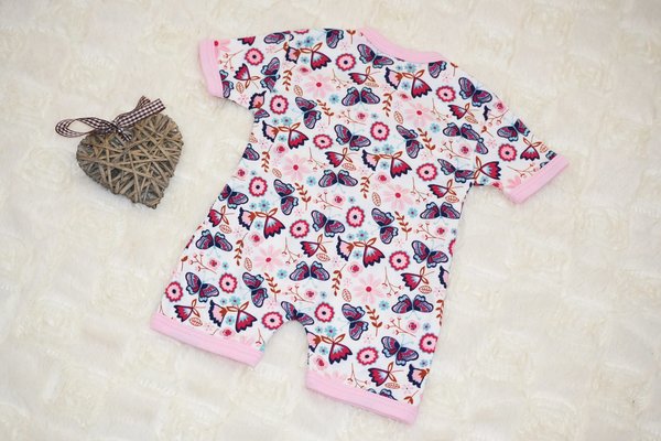 Baby Strampler Einteiler Mädchen Jungen Body Romper Schlafanzug Kurzarm Overall Schmetterlinge