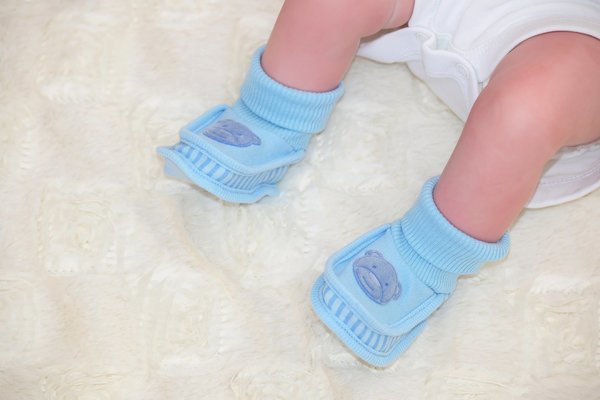 Sockenschuhe Babyschuhe Strickschuhe Neugeborene  Schlafschuhe Blau