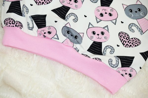 Sweatshirt Katzen Kinder Pullover Langarmshirt handgefertigt Baumwolle